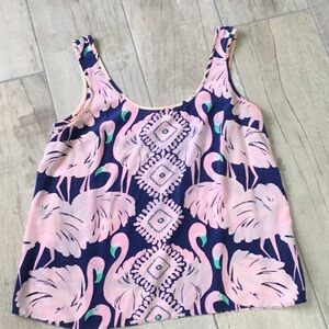 Flamingo this! Cutest ever tank in 100% silk.